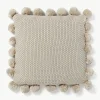 Gebreide kussenhoes Molly met pompoms