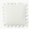 Gebreide kussenhoes Molly met pompoms