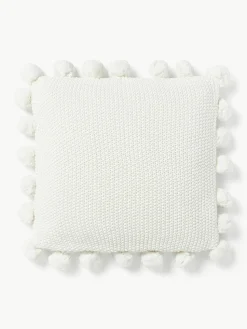 Gebreide kussenhoes Molly met pompoms