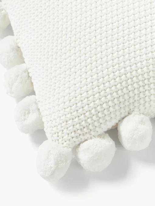Gebreide kussenhoes Molly met pompoms