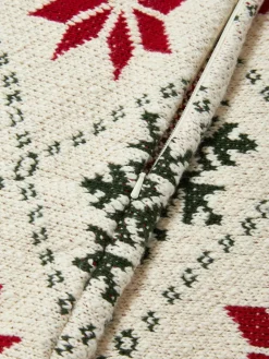 Gebreide kussenhoes Starry met kerstmotief