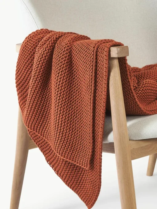 Gebreide plaid Adalyn van biokatoen