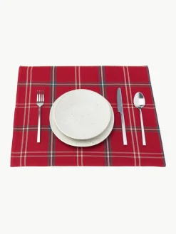 Geruite placemats Aster, 2 stuks
