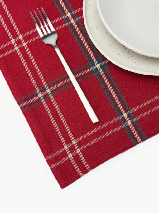 Geruite placemats Aster, 2 stuks