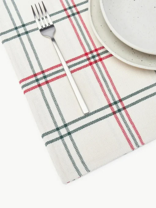Geruite placemats Aster, 2 stuks