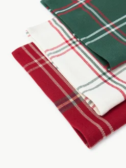 Geruite stoffen servetten Aster, 4 stuks