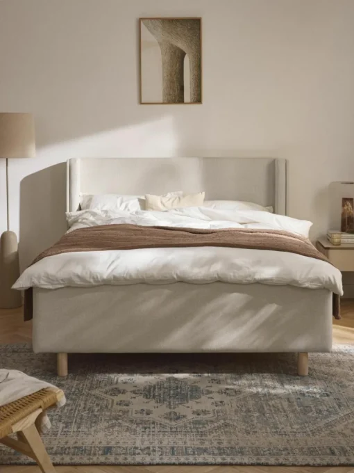 Gestoffeerd bed Arche met lades