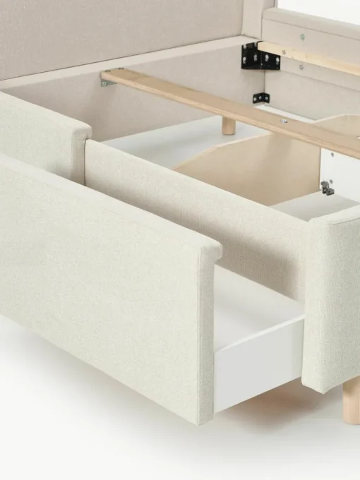 Gestoffeerd bed Arche met lades