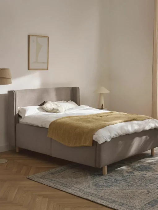 Gestoffeerd bed Arche met lades