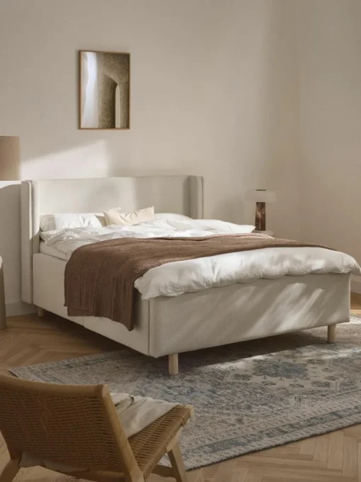 Gestoffeerd bed Arche met lades