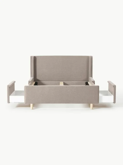 Gestoffeerd bed Arche met lades