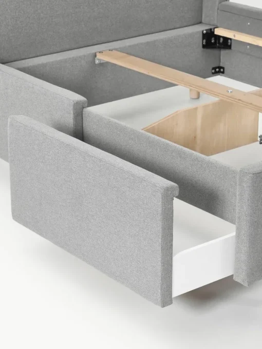Gestoffeerd bed Arche met lades