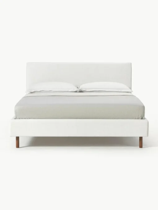 Gestoffeerd bed Giulia met houten poten