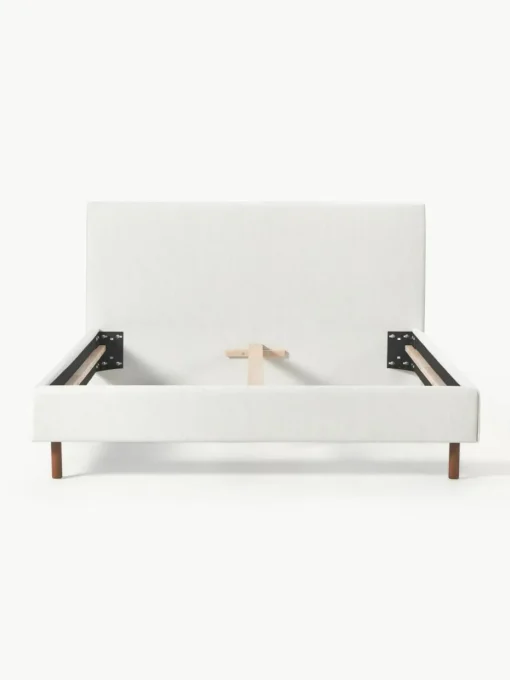 Gestoffeerd bed Giulia met houten poten