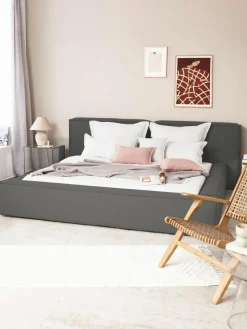 Gestoffeerd bed Lennon met opbergruimte