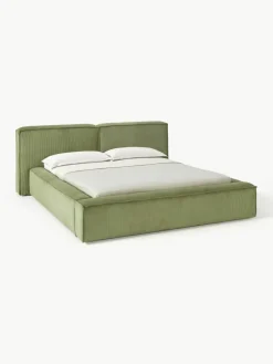 Gestoffeerd bed Lennon van corduroy