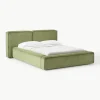 Gestoffeerd bed Lennon van corduroy met opbergfunctie