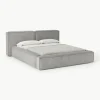 Gestoffeerd bed Lennon van corduroy met opbergruimte