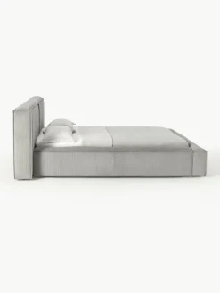 Gestoffeerd bed Lennon van corduroy met opbergruimte