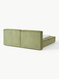 Gestoffeerd bed Lennon van corduroy met opbergfunctie