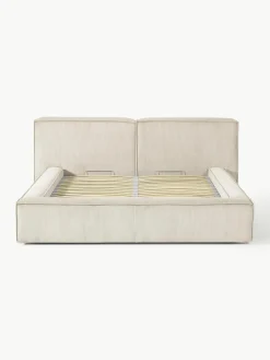 Gestoffeerd bed Lennon van corduroy met opbergfunctie