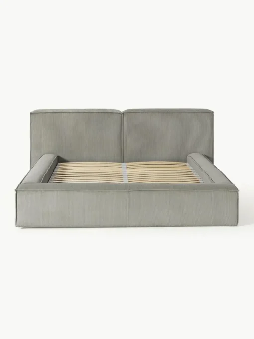 Gestoffeerd bed Lennon van corduroy met opbergruimte