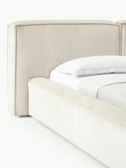 Gestoffeerd bed Lennon van corduroy met opbergfunctie