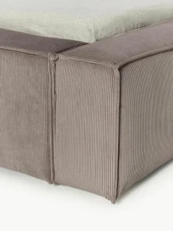 Gestoffeerd bed Lennon van corduroy met opbergruimte