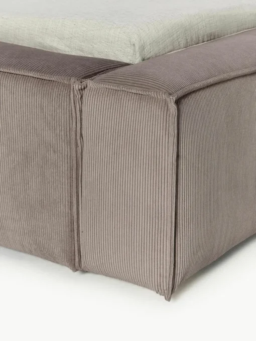 Gestoffeerd bed Lennon van corduroy met opbergruimte