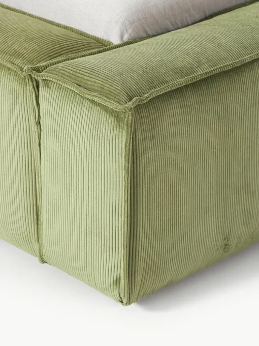 Gestoffeerd bed Lennon van corduroy met opbergfunctie