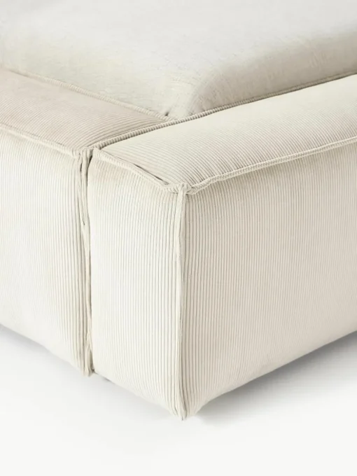 Gestoffeerd bed Lennon van corduroy met opbergfunctie