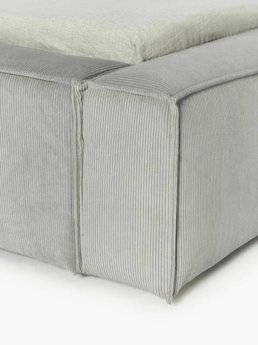 Gestoffeerd bed Lennon van corduroy met opbergruimte