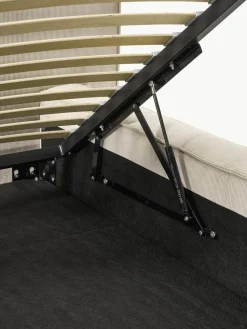 Gestoffeerd bed Lennon van corduroy met opbergfunctie