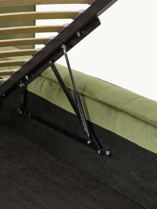 Gestoffeerd bed Lennon van corduroy met opbergfunctie