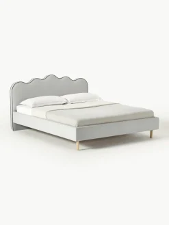 Gestoffeerd bed Romy met golvend hoofdeinde