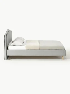 Gestoffeerd bed Romy met golvend hoofdeinde