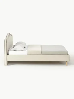 Gestoffeerd bed Romy met golvend hoofdeinde