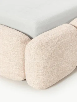 Gestoffeerd bed Tayla gemaakt van bouclé