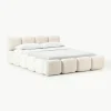 Gestoffeerd bed Tayla van bouclé
