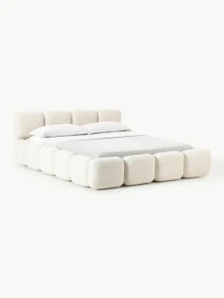 Gestoffeerd bed Tayla van bouclé