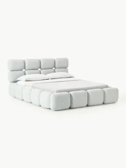 Gestoffeerd bed Tayla van bouclé
