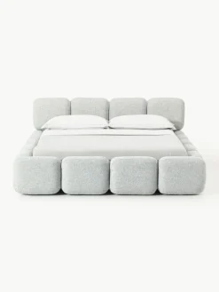 Gestoffeerd bed Tayla van bouclé