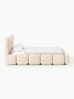 Gestoffeerd bed Tayla van bouclé