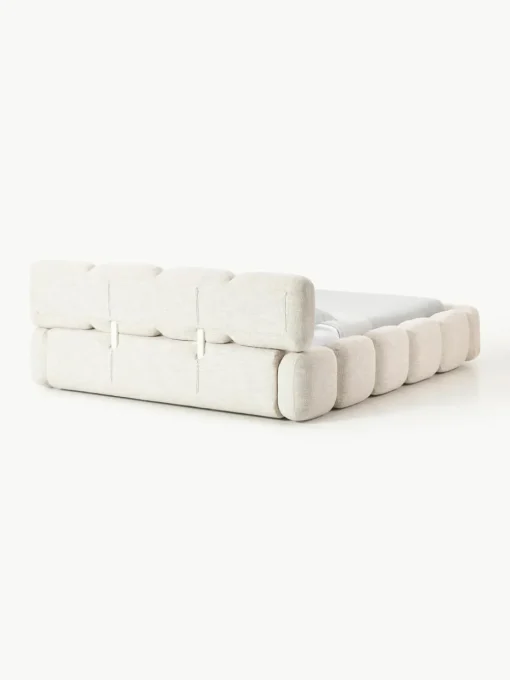 Gestoffeerd bed Tayla van bouclé