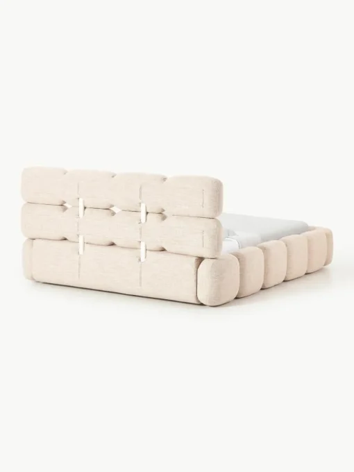Gestoffeerd bed Tayla van bouclé