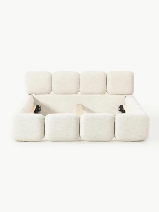 Gestoffeerd bed Tayla van bouclé