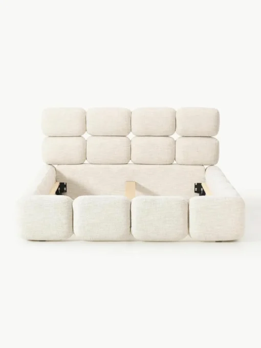 Gestoffeerd bed Tayla van bouclé