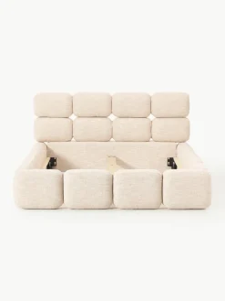 Gestoffeerd bed Tayla van bouclé