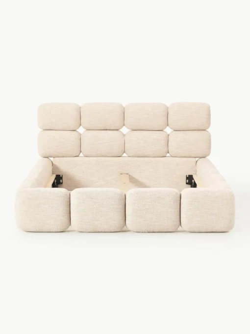 Gestoffeerd bed Tayla van bouclé
