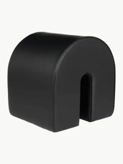 Gestoffeerde kruk Curved van nubuckleer